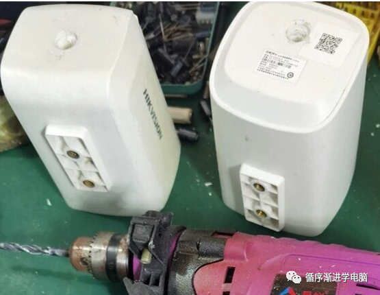 电钻扩孔穿线