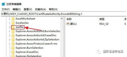 找到exefile项