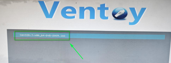 Ventoy 菜单选择 CentOS 7.9 ISO 镜像